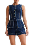 Women’s Two-Piece Set with Contrast Stitching
