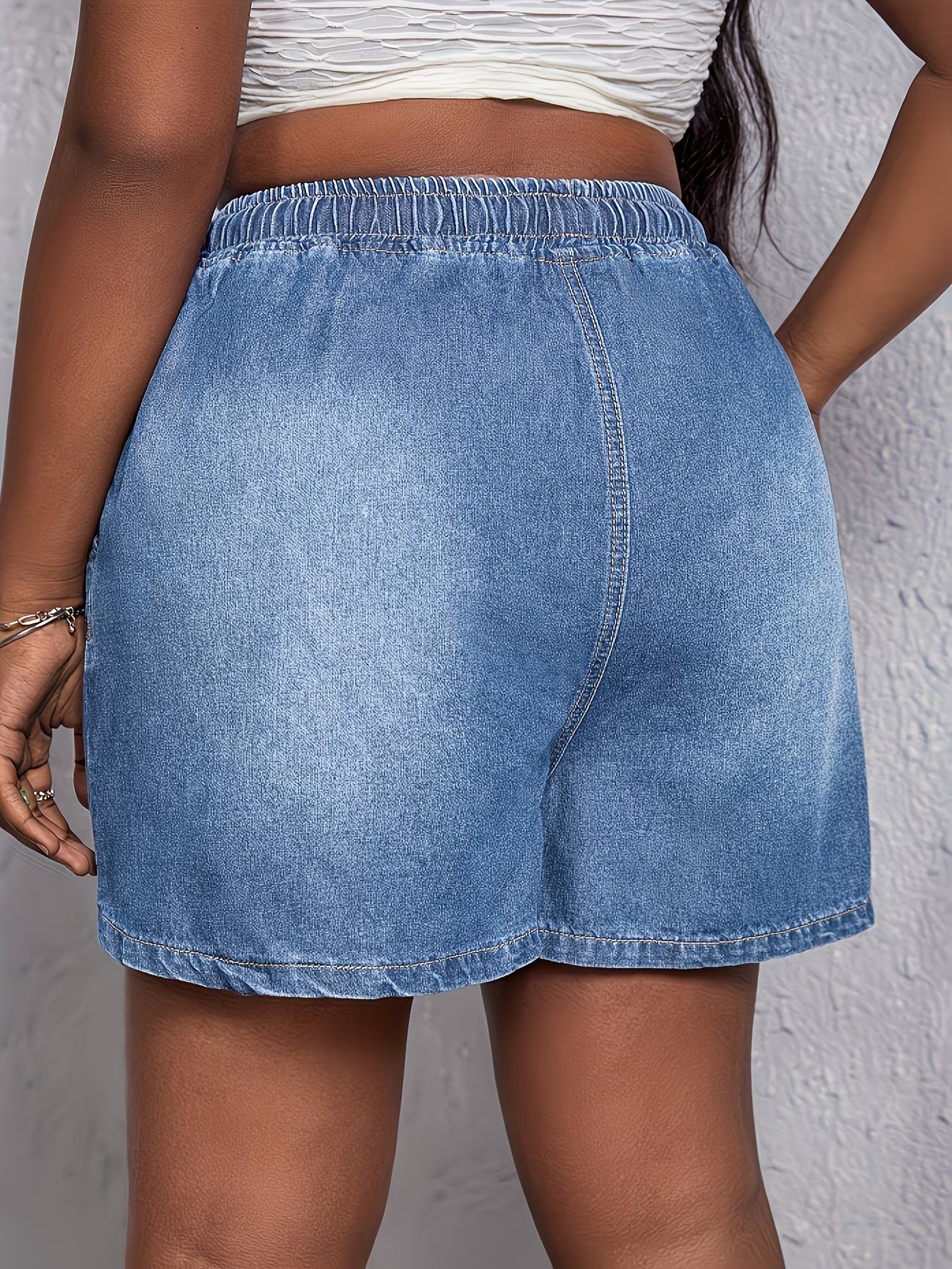 Women's High-Rise Smocked Waist Shorts