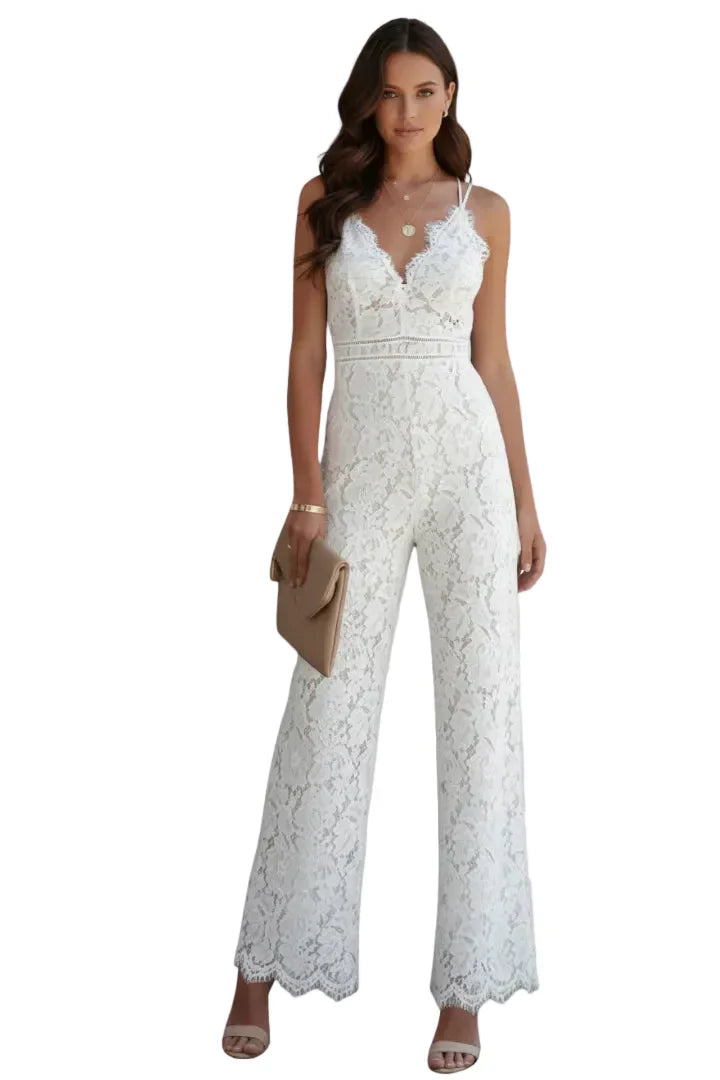 Women’s Lace Wide Leg Jumpsuit