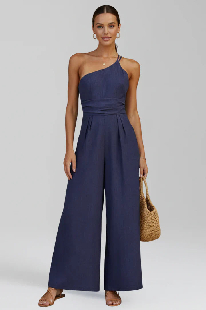 Women’s One Shoulder Wide Leg Jumpsuit